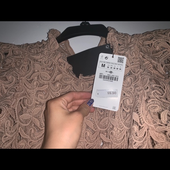 🔥NWT PLUSH EVENING DRESS- ZARA 🔥 - Picture 3 of 4
